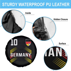Germany Soccer Sports Graphic Number 10 Jersey Style Spare Tire Cover Proud German Football Fans Game Day Pride TS02 Print Your Wear