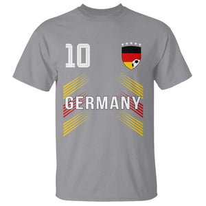 Germany Soccer Sports Graphic Number 10 Jersey Style T Shirt Proud German Football Fans Game Day Pride TS02 Sport Gray Print Your Wear