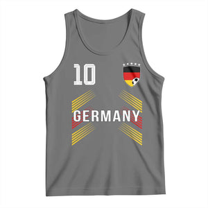 Germany Soccer Sports Graphic Number 10 Jersey Style Tank Top Proud German Football Fans Game Day Pride TS02 Black Heather Print Your Wear