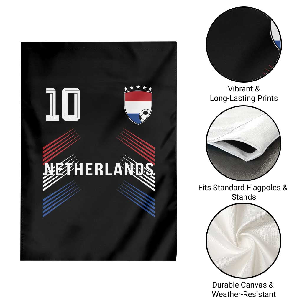 Netherlands Soccer Sports Graphic Number 10 Jersey Style Garden Flag Proud Nederlands Holland Football Fans Game Day Pride TS02 Print Your Wear