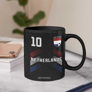 Netherlands Soccer Sports Graphic Number 10 Jersey Style Coffee Mug Proud Nederlands Holland Football Fans Game Day Pride TS02 Print Your Wear