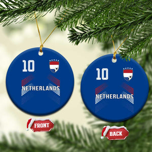 Netherlands Soccer Sports Graphic Number 10 Jersey Style Ceramic Ornament Proud Nederlands Holland Football Fans Game Day Pride TS02 1pc Blue Print Your Wear