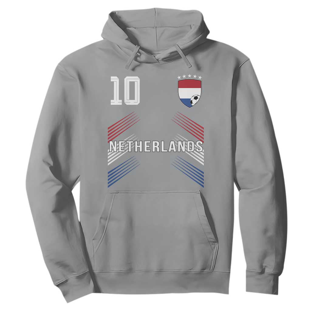 Netherlands Soccer Sports Graphic Number 10 Jersey Style Hoodie Proud Nederlands Holland Football Fans Game Day Pride TS02 Sport Gray Print Your Wear