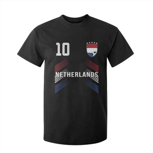 Netherlands Soccer Sports Graphic Number 10 Jersey Style T Shirt For Kid Proud Nederlands Holland Football Fans Game Day Pride TS02 Black Print Your Wear