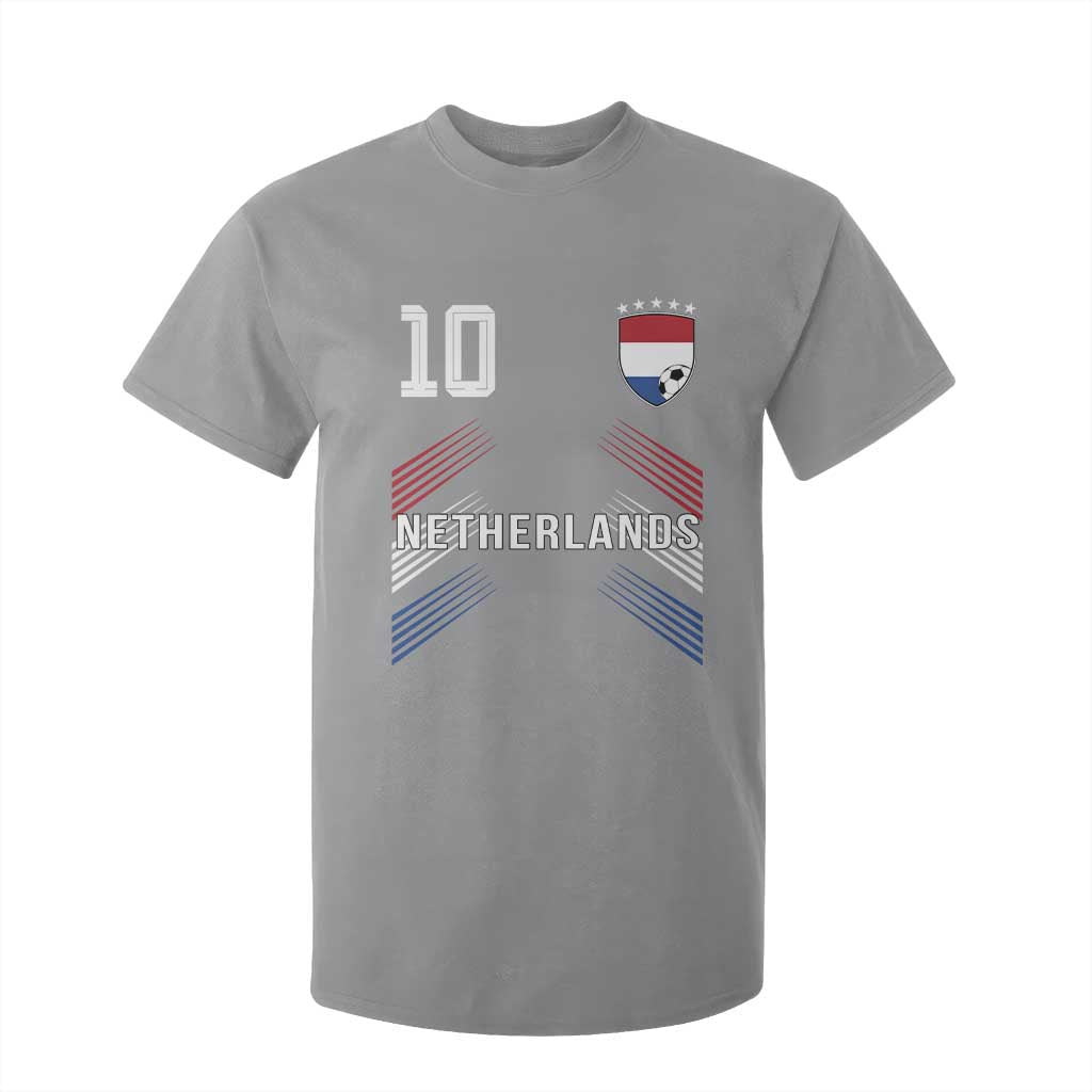 Netherlands Soccer Sports Graphic Number 10 Jersey Style T Shirt For Kid Proud Nederlands Holland Football Fans Game Day Pride TS02 Sport Gray Print Your Wear