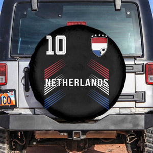 Netherlands Soccer Sports Graphic Number 10 Jersey Style Spare Tire Cover Proud Nederlands Holland Football Fans Game Day Pride TS02 No hole Black Print Your Wear