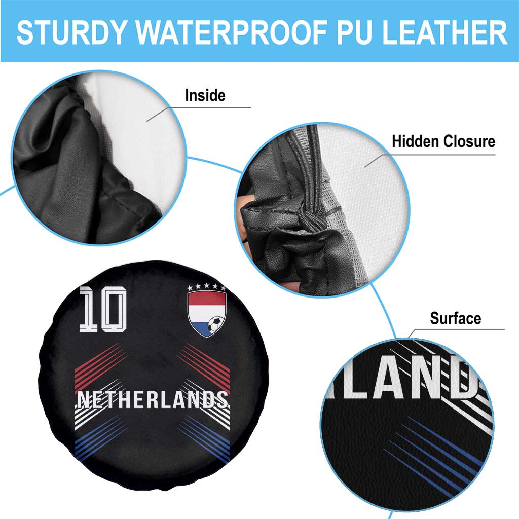 Netherlands Soccer Sports Graphic Number 10 Jersey Style Spare Tire Cover Proud Nederlands Holland Football Fans Game Day Pride TS02 Print Your Wear