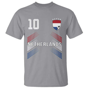 Netherlands Soccer Sports Graphic Number 10 Jersey Style T Shirt Proud Nederlands Holland Football Fans Game Day Pride TS02 Sport Gray Print Your Wear