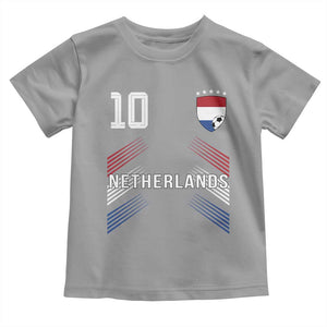 Netherlands Soccer Sports Graphic Number 10 Jersey Style Toddler T Shirt Proud Nederlands Holland Football Fans Game Day Pride TS02 Sport Gray Print Your Wear
