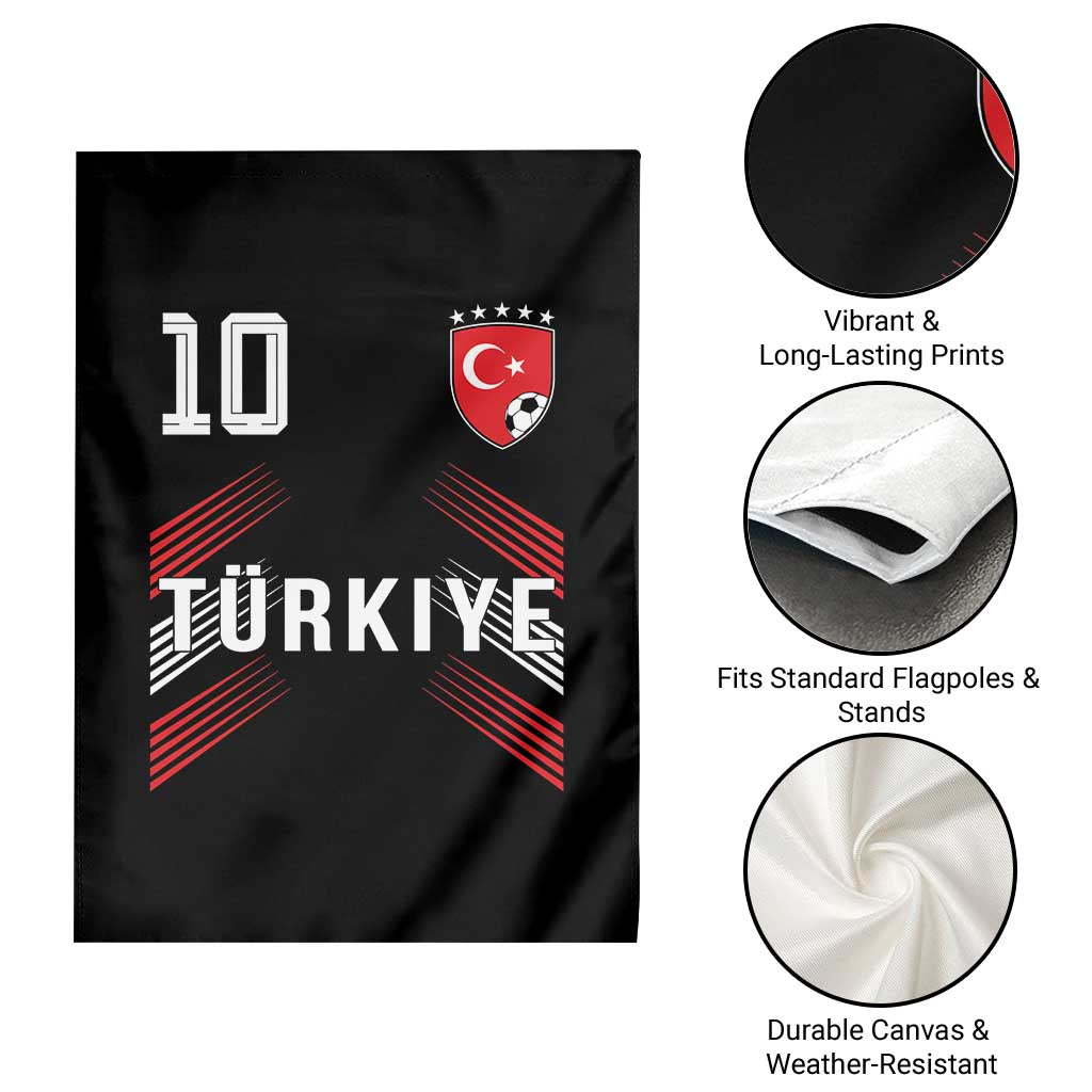 Proud Turkiye Soccer Fans Number 10 Jersey Style Garden Flag Patriotic Turkish Football Turkey Sports Lover TS02 Print Your Wear