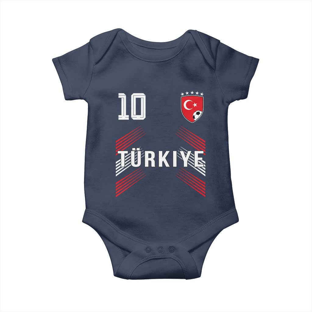 Proud Turkiye Soccer Fans Number 10 Jersey Style Baby Onesie Patriotic Turkish Football Turkey Sports Lover