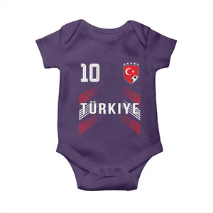 Proud Turkiye Soccer Fans Number 10 Jersey Style Baby Onesie Patriotic Turkish Football Turkey Sports Lover