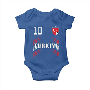 Proud Turkiye Soccer Fans Number 10 Jersey Style Baby Onesie Patriotic Turkish Football Turkey Sports Lover