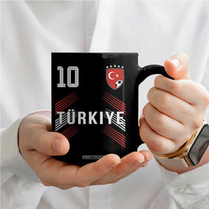 Proud Turkiye Soccer Fans Number 10 Jersey Style Coffee Mug Patriotic Turkish Football Turkey Sports Lover TS02 Print Your Wear