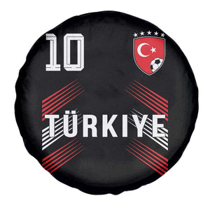 Proud Turkiye Soccer Fans Number 10 Jersey Style Spare Tire Cover Patriotic Turkish Football Turkey Sports Lover TS02 Print Your Wear
