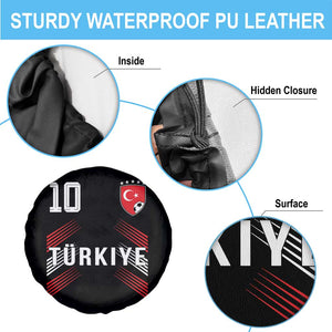 Proud Turkiye Soccer Fans Number 10 Jersey Style Spare Tire Cover Patriotic Turkish Football Turkey Sports Lover TS02 Print Your Wear