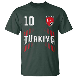 Proud Turkiye Soccer Fans Number 10 Jersey Style T Shirt Patriotic Turkish Football Turkey Sports Lover