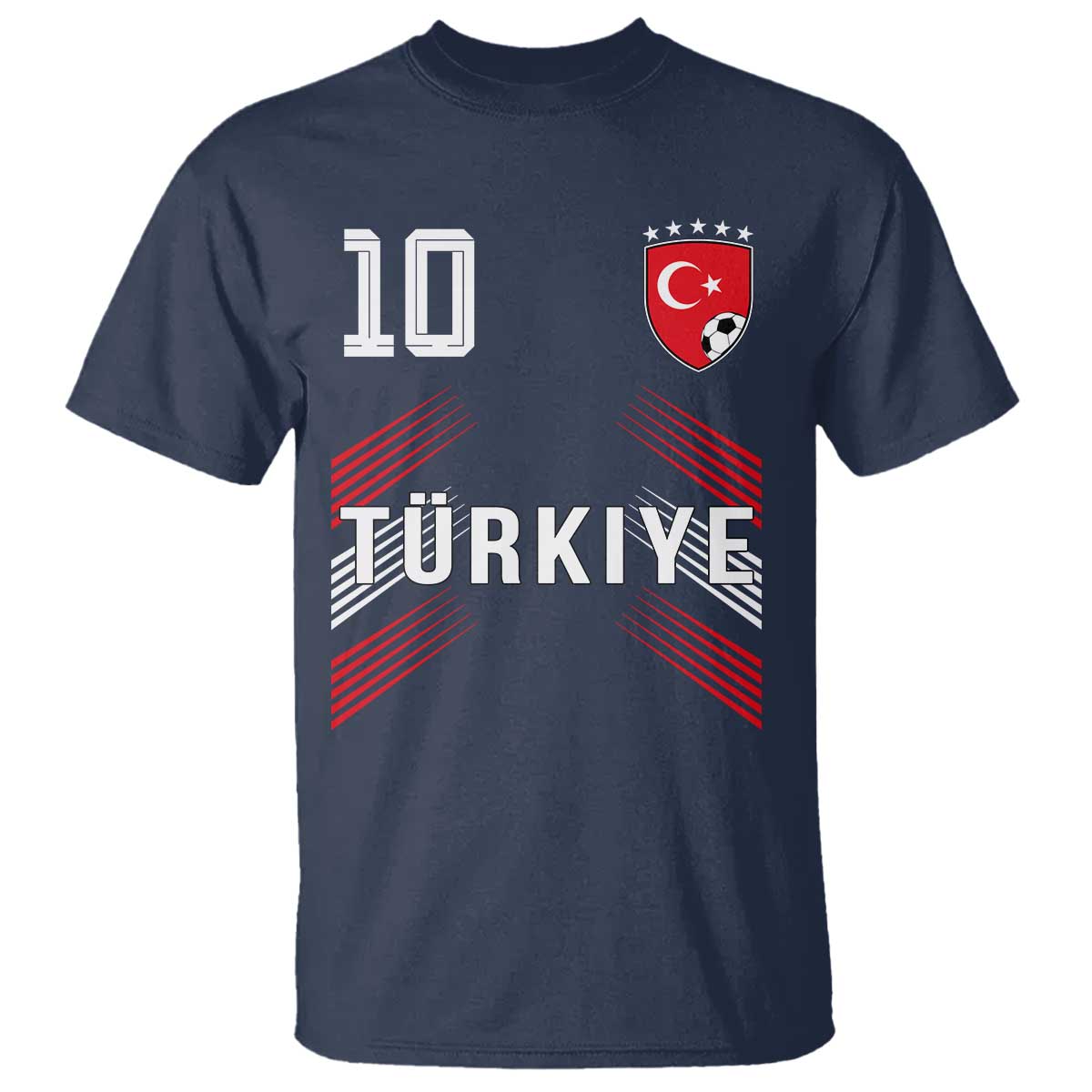 Proud Turkiye Soccer Fans Number 10 Jersey Style T Shirt Patriotic Turkish Football Turkey Sports Lover