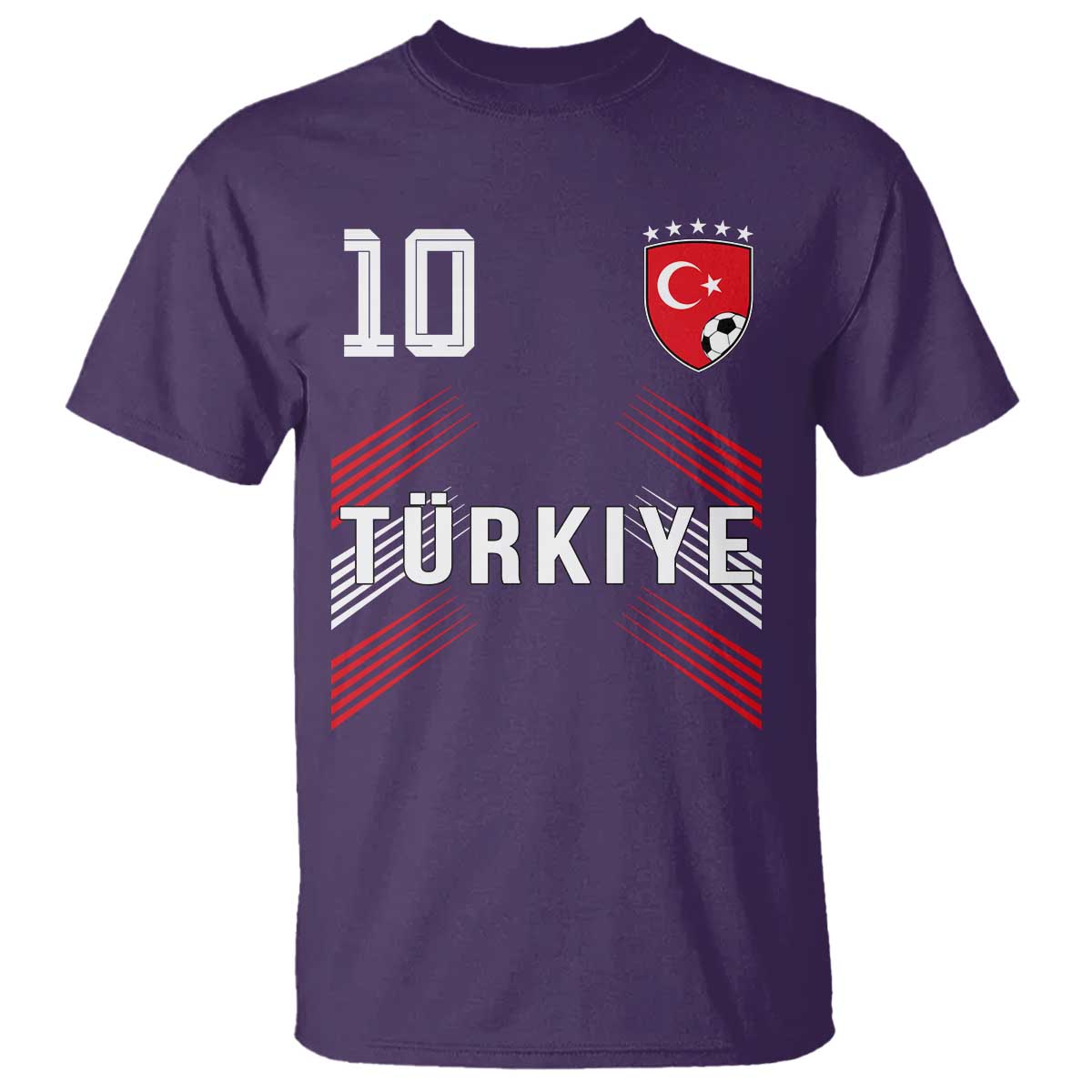 Proud Turkiye Soccer Fans Number 10 Jersey Style T Shirt Patriotic Turkish Football Turkey Sports Lover