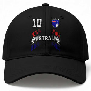 Australia Soccer Sports Graphic Number 10 Jersey Style Baseball Cap Proud Australian Football Fans Game Day Pride TS02 Print Your Wear