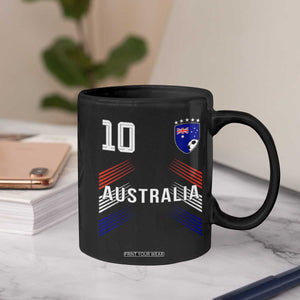 Australia Soccer Sports Graphic Number 10 Jersey Style Coffee Mug Proud Australian Football Fans Game Day Pride TS02 Print Your Wear