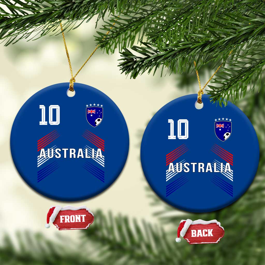 Australia Soccer Sports Graphic Number 10 Jersey Style Ceramic Ornament Proud Australian Football Fans Game Day Pride TS02 1pc Blue Print Your Wear