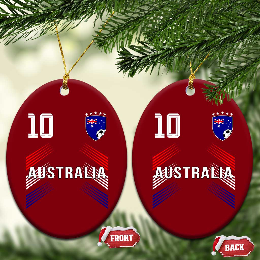 Australia Soccer Sports Graphic Number 10 Jersey Style Ceramic Ornament Proud Australian Football Fans Game Day Pride TS02 Print Your Wear