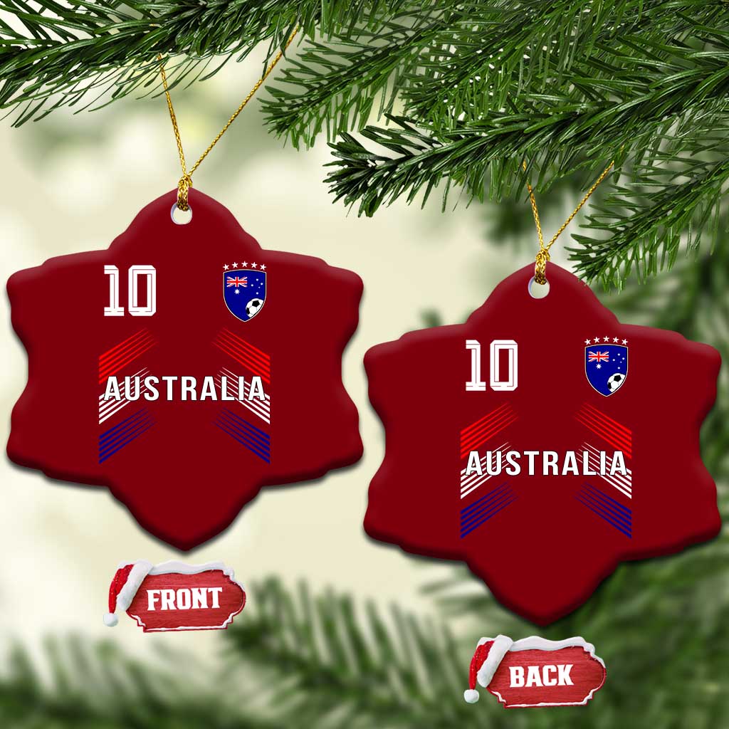 Australia Soccer Sports Graphic Number 10 Jersey Style Ceramic Ornament Proud Australian Football Fans Game Day Pride TS02 Print Your Wear