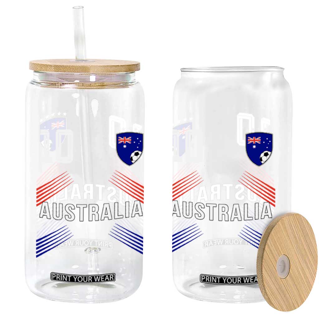 Australia Soccer Sports Graphic Number 10 Jersey Style Glass Can Proud Australian Football Fans Game Day Pride TS02 Print Your Wear
