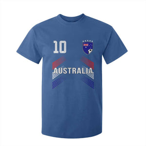 Australia Soccer Sports Graphic Number 10 Jersey Style T Shirt For Kid Proud Australian Football Fans Game Day Pride TS02 Royal Blue Print Your Wear