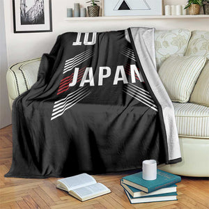 Japan Soccer Sports Graphic Number 10 Jersey Style Throw Blanket Proud Japanese Football Fans Game Day Pride TS02 Print Your Wear
