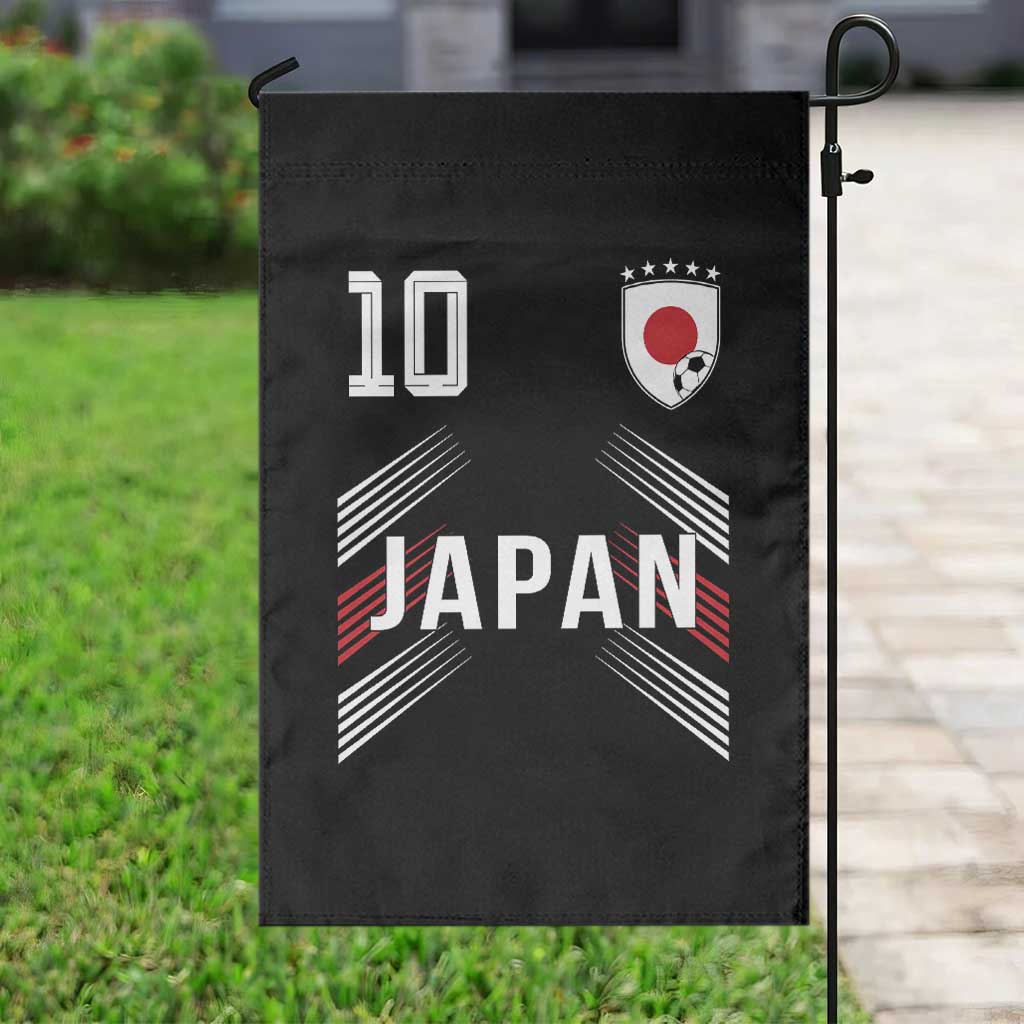 Japan Soccer Sports Graphic Number 10 Jersey Style Garden Flag Proud Japanese Football Fans Game Day Pride TS02 Print Your Wear
