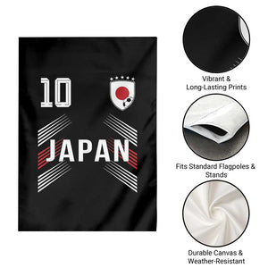 Japan Soccer Sports Graphic Number 10 Jersey Style Garden Flag Proud Japanese Football Fans Game Day Pride TS02 Print Your Wear