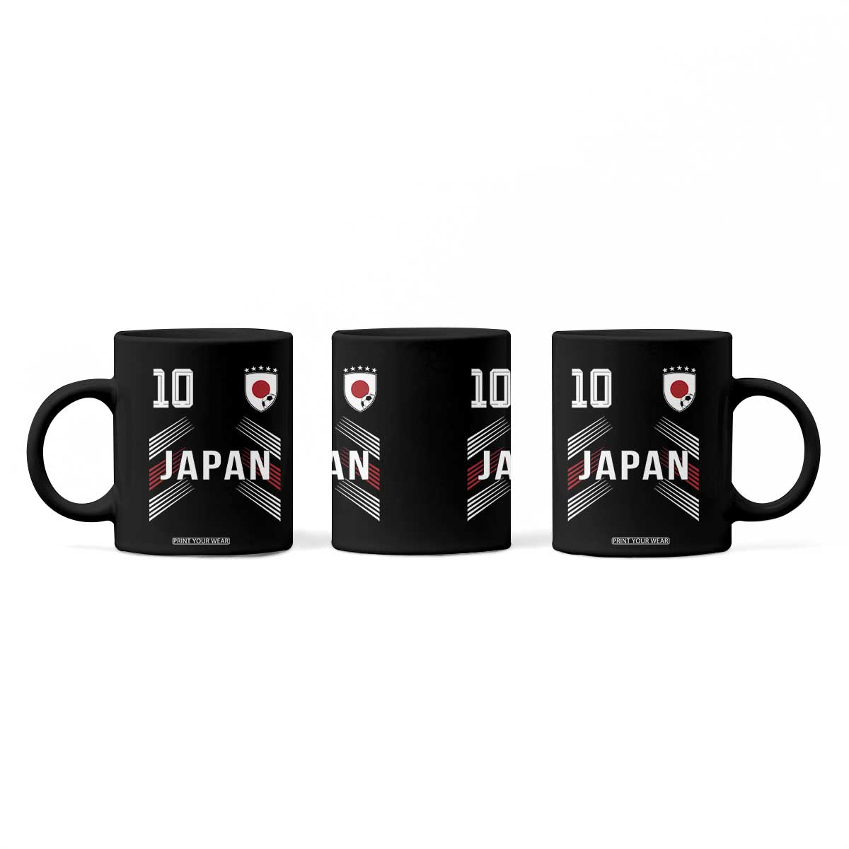 Japan Soccer Sports Graphic Number 10 Jersey Style Coffee Mug Proud Japanese Football Fans Game Day Pride TS02 Print Your Wear
