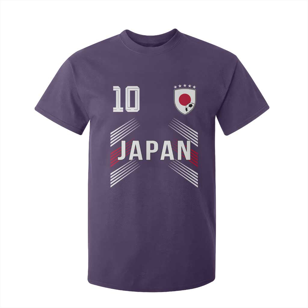 Japan Soccer Sports Graphic Number 10 Jersey Style T Shirt For Kid Proud Japanese Football Fans Game Day Pride TS02 Purple Print Your Wear