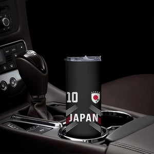 Japan Soccer Sports Graphic Number 10 Jersey Style Skinny Tumbler Proud Japanese Football Fans Game Day Pride TS02 Print Your Wear
