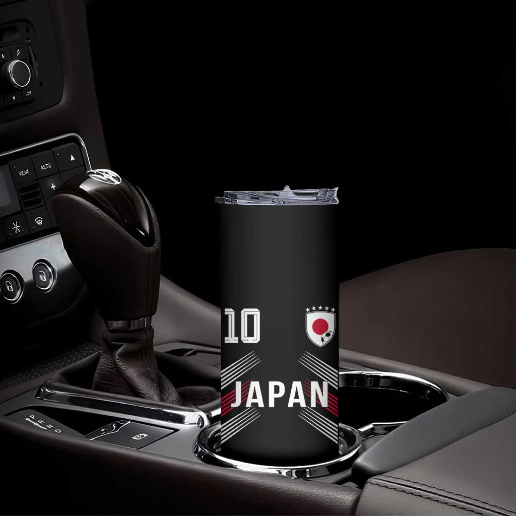 Japan Soccer Sports Graphic Number 10 Jersey Style Skinny Tumbler Proud Japanese Football Fans Game Day Pride TS02 Print Your Wear