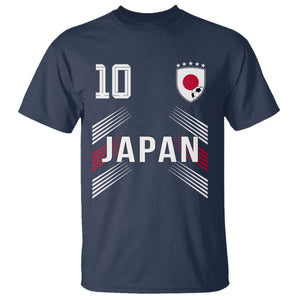Japan Soccer Sports Graphic Number 10 Jersey Style T Shirt Proud Japanese Football Fans Game Day Pride TS02 Navy Print Your Wear