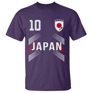 Japan Soccer Sports Graphic Number 10 Jersey Style T Shirt Proud Japanese Football Fans Game Day Pride TS02 Purple Print Your Wear
