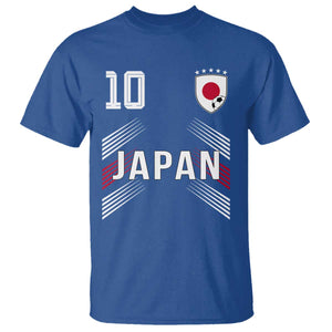 Japan Soccer Sports Graphic Number 10 Jersey Style T Shirt Proud Japanese Football Fans Game Day Pride TS02 Royal Blue Print Your Wear
