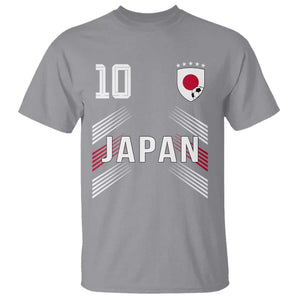 Japan Soccer Sports Graphic Number 10 Jersey Style T Shirt Proud Japanese Football Fans Game Day Pride TS02 Sport Gray Print Your Wear