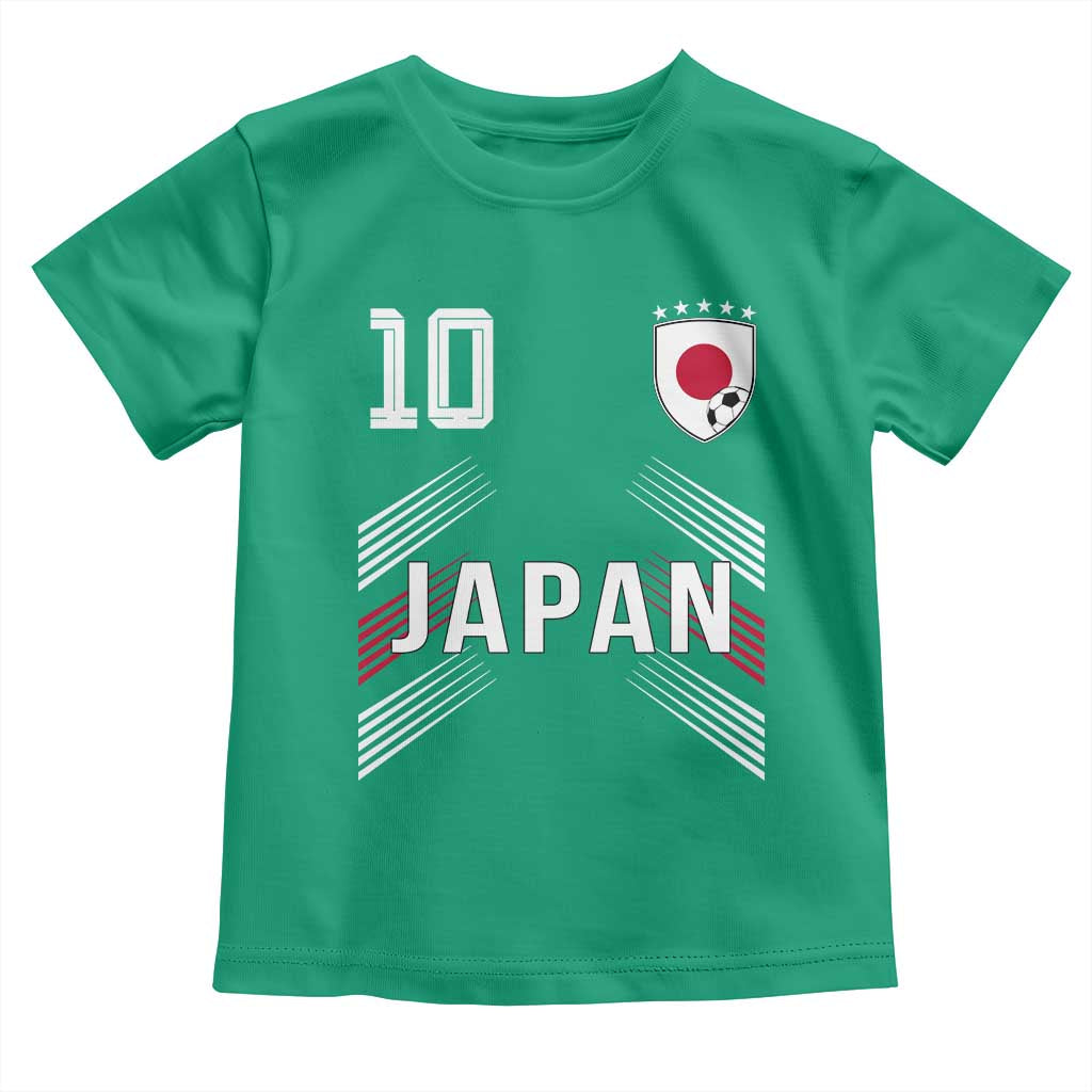 Japan Soccer Sports Graphic Number 10 Jersey Style Toddler T Shirt Proud Japanese Football Fans Game Day Pride TS02 Irish Green Print Your Wear