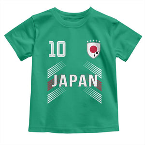 Japan Soccer Sports Graphic Number 10 Jersey Style Toddler T Shirt Proud Japanese Football Fans Game Day Pride TS02 Irish Green Print Your Wear