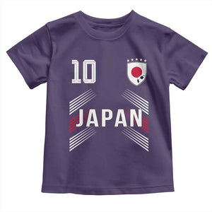 Japan Soccer Sports Graphic Number 10 Jersey Style Toddler T Shirt Proud Japanese Football Fans Game Day Pride TS02 Purple Print Your Wear