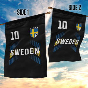 Sweden Soccer Sports Graphic Number 10 Jersey Style Garden Flag Proud Swedish Football Fans Game Day Pride TS02 Print Your Wear