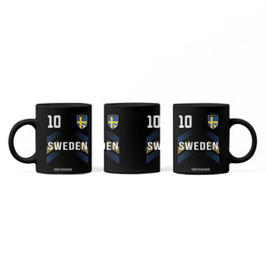 Sweden Soccer Sports Graphic Number 10 Jersey Style Coffee Mug Proud Swedish Football Fans Game Day Pride TS02 Print Your Wear