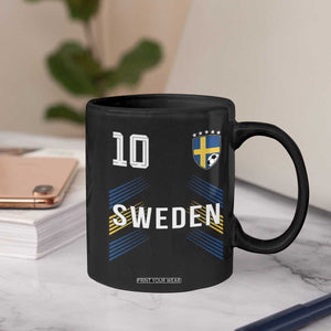 Sweden Soccer Sports Graphic Number 10 Jersey Style Coffee Mug Proud Swedish Football Fans Game Day Pride TS02 Print Your Wear