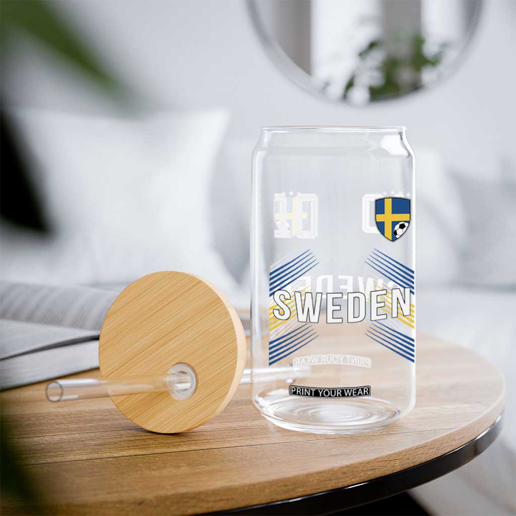 Sweden Soccer Sports Graphic Number 10 Jersey Style Glass Can Proud Swedish Football Fans Game Day Pride TS02 Print Your Wear