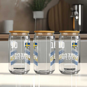 Sweden Soccer Sports Graphic Number 10 Jersey Style Glass Can Proud Swedish Football Fans Game Day Pride TS02 Print Your Wear