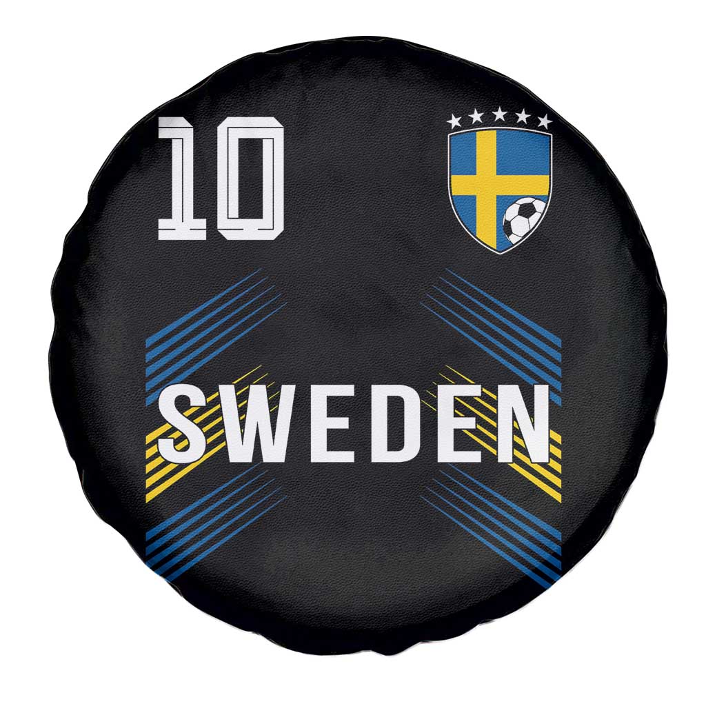 Sweden Soccer Sports Graphic Number 10 Jersey Style Spare Tire Cover Proud Swedish Football Fans Game Day Pride TS02 Print Your Wear